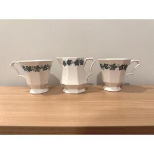 Vintage Independence Ironstone Castleton China Ivy Creamer Coffee Cups